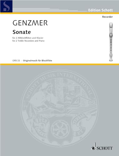 Sonata: GeWV 318. 2 treble recorders and piano.