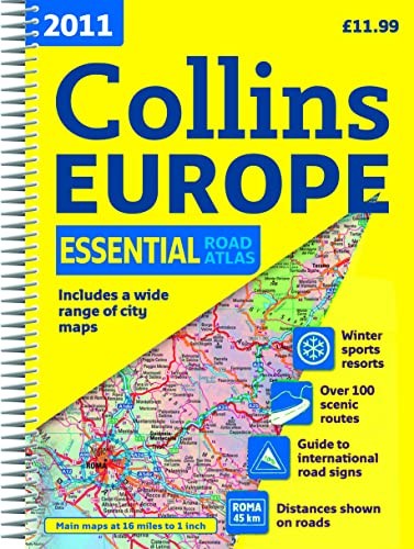 2011 Collins Essential Road Atlas Europe