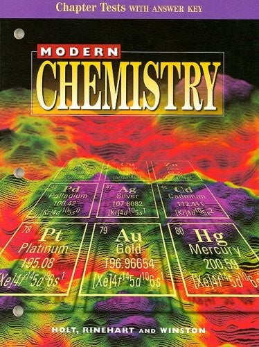 Modern Chemistry Chapter Tests with Answer Key