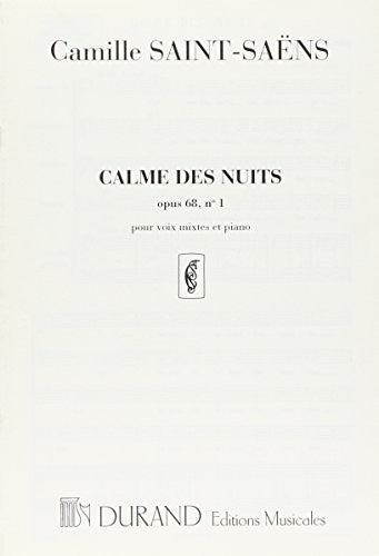 CALME DES NUITS OP 68 N 1 CHANT