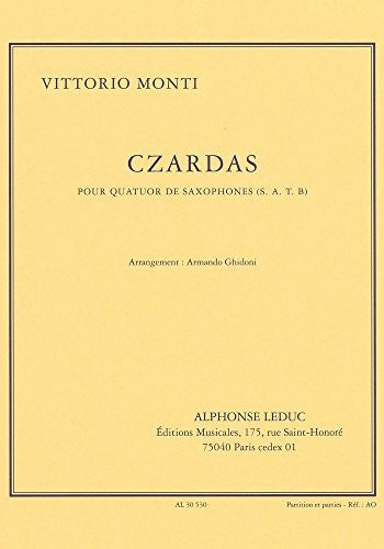 VITTORIO MONTI: CZARDAS (SAXOPHONE QUARTET)