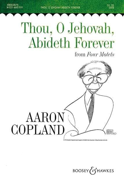 Four Motets: No. 2 Thou, O Jehova, Abideth Forever. mixed choir (SATB) a cappella. Partition de chœur.