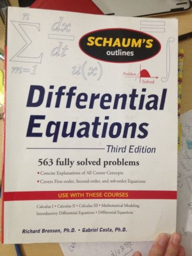 Schaum's Outline of Differential Equations, 3ed