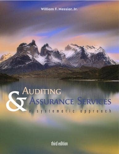Auditing & Assurance Services: A Systematic Approach