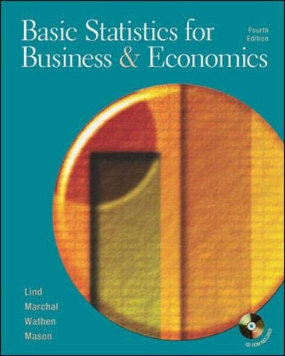 Basic Statistics for Business and Economics with Student CD-ROM