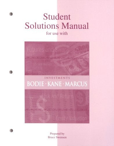 Student Solutions Manual to accompany Investments