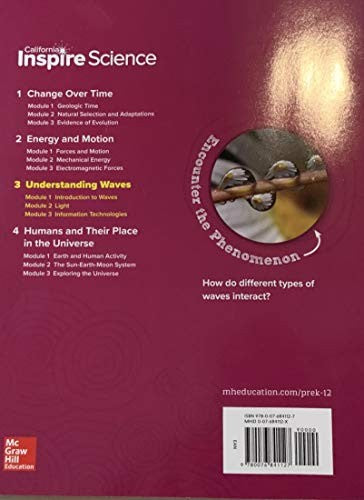 California Inspire Science Grade 8 Integrated Unit 3 Studednt Edition NGSS Waves