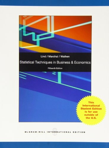 Statistical Techniques in Business and Economics with Connect Plus Online Access