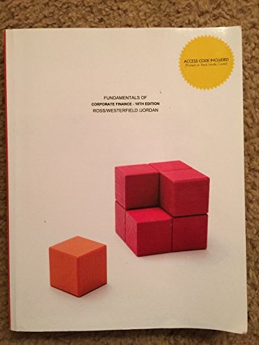 Fundamentals of Corporate Finance (NO ONLINE ACCESS CODE) 10th Edition Towson University Special Edition Ross Westerfield Jordan