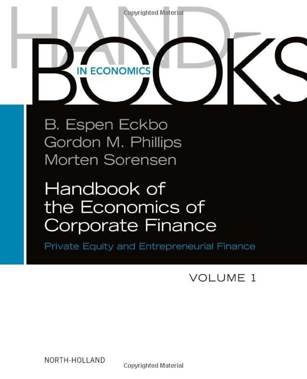 Handbook of the Economics of Corporate Finance