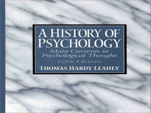 A History of Psychology