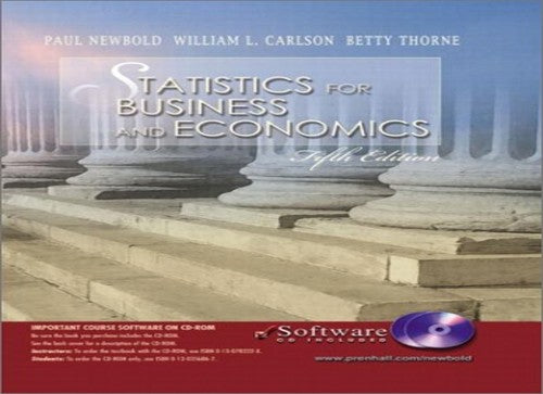 Statistics for Business and Economics and Student CD-ROM