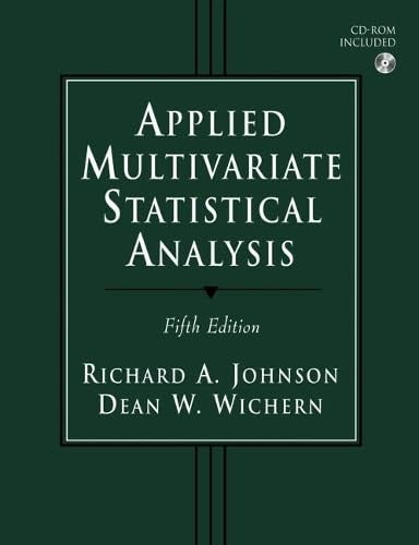 Applied Multivariate Statistical Analysis