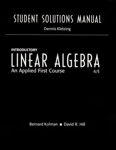 Student Solutions Manual for Introductory Linear Algebra
