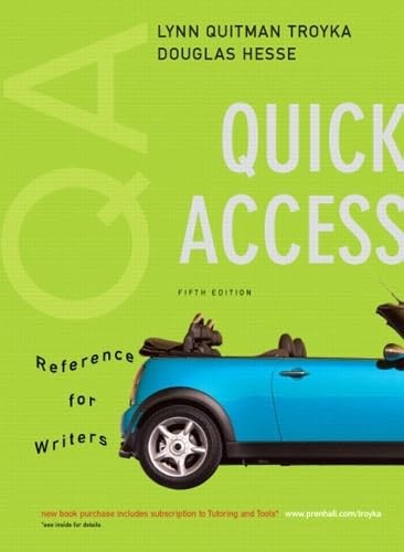 Quick Access, Reference for Writers