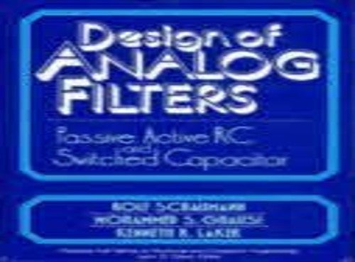 Design of Analogue Filters