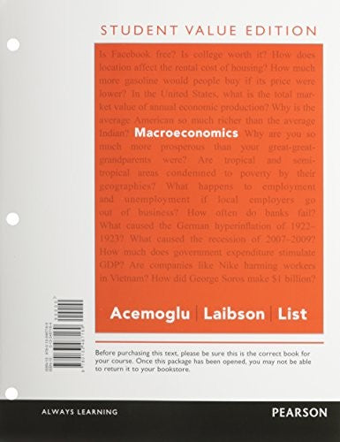 Macroeconomics, Student Value Edition Plus New Mylab Economics with Pearson Etext -- Access Card Package