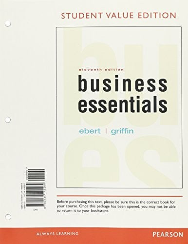 Business Essentials, Student Value Edition