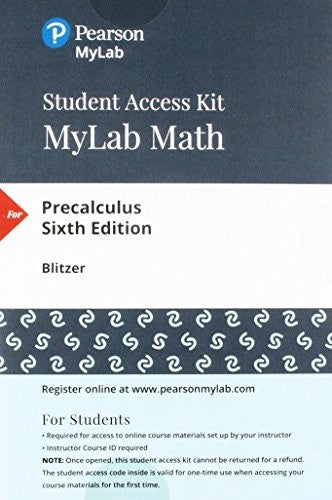Precalculus, Books a la Carte Edition Plus Mylab Math with Etext -- 24-Month Access Card Package