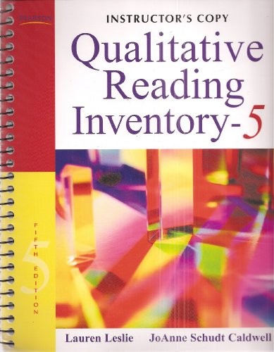 Instructor's Copy Qualitative Reading Inventory - Fifth Edition