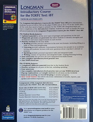 Longman Introductory Course for the TOEFL Test: iBT (Student Book with CD-ROM and Answer Key) (Requires Audio CDs)