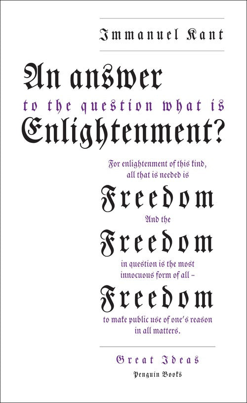 An An Answer to the Question: 'What is Enlightenment?'