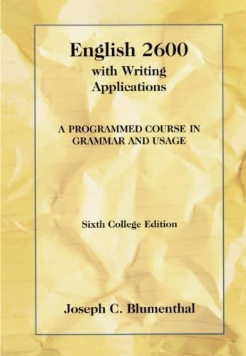 English 2600 with Writing Applications