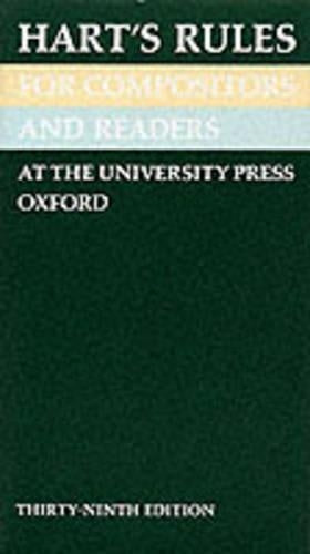 Rules for Compositors and Readers at the University Press, Oxford