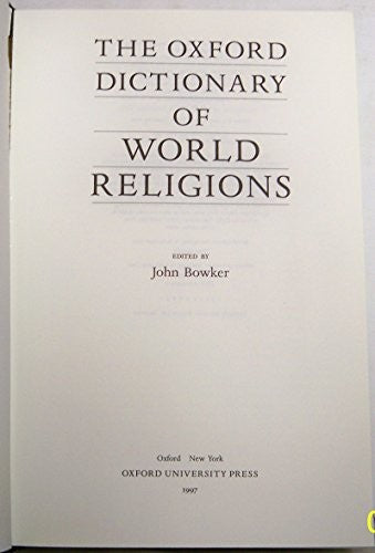 The Oxford Dictionary of World Religions