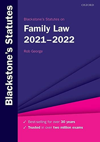 Blackstone's Statutes on Family Law 2021-2022