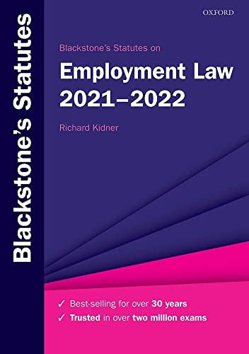 Blackstone's Statutes on Employment Law 2021-2022
