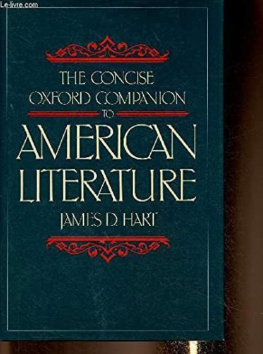 The Concise Oxford Companion to American Literature