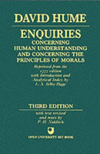 Enquiries concerning Human Understanding and concerning the Principles of Morals
