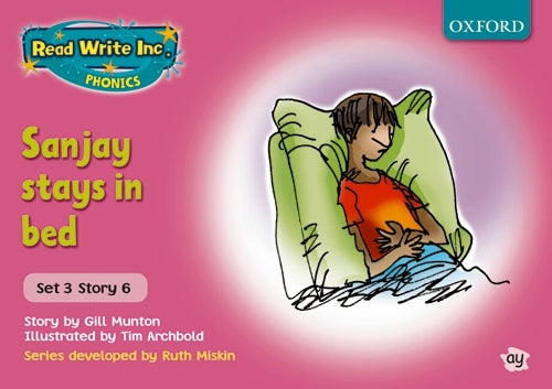 Read Write Inc Phonics Pink Set 3 Storybooks Sanjay Stays in Bed
