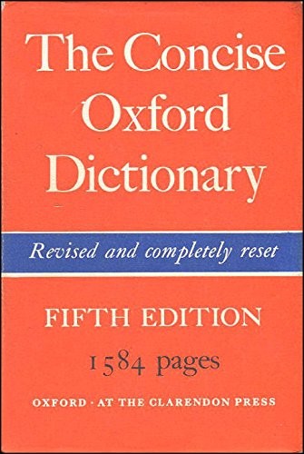 Concise Oxford Dictionary of Current English