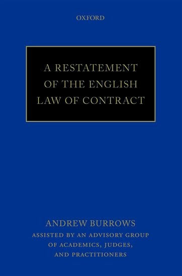 A Restatement of the English Law of Contract