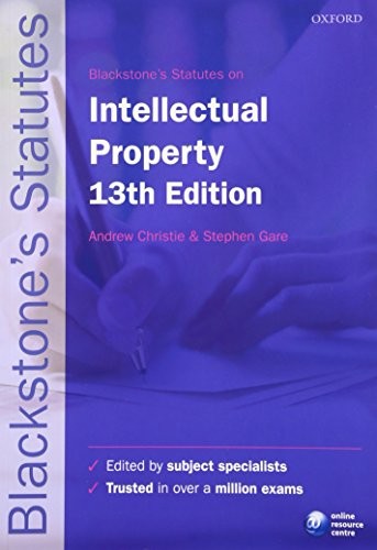 Blackstone's Statutes on Intellectual Property