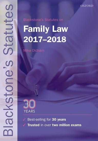 Blackstone's Statutes on Family Law 2017-2018