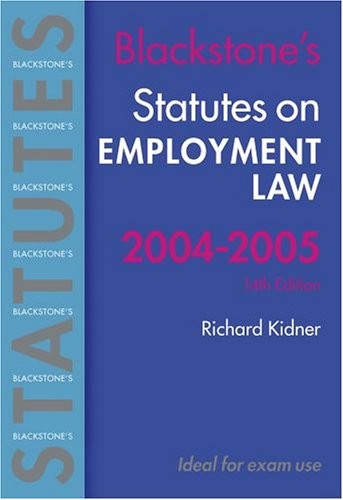 Statutes on Employment Law 2004/2005