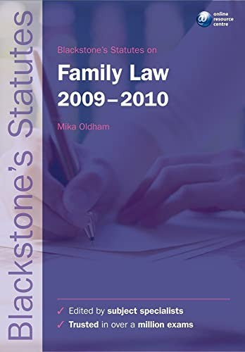 Blackstone's Statutes on Family Law