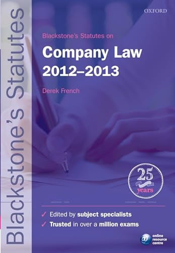 Blackstone's Statutes on Company Law 2012-2013