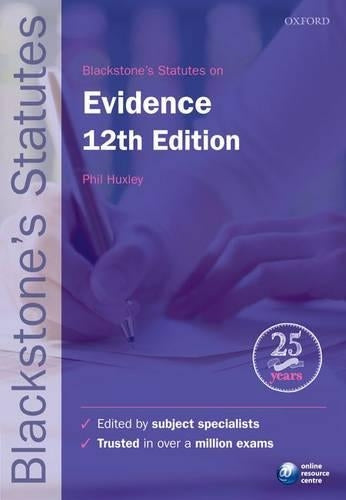 Blackstone's Statutes on Evidence