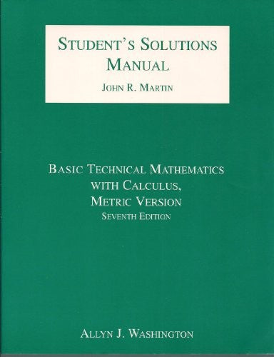 Student's Solutions Manual