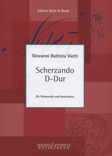 Scherzando D Major: cello and double bass. Partition d'exécution.