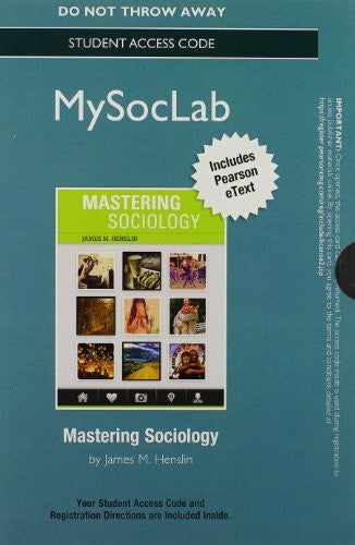 NEW MyLab Sociology with Pearson eText -- Standalone Access Card -- for Mastering Sociology