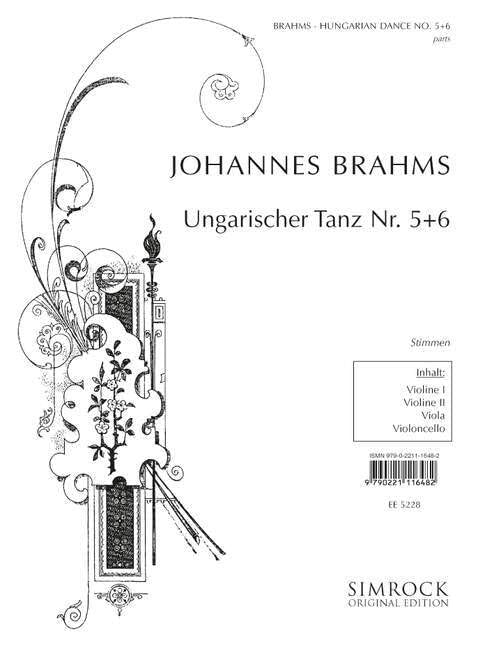 Hungarian Dances 5 & 6: String Quartet. Jeu de parties.