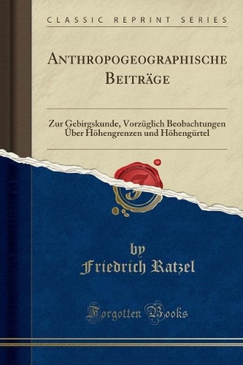 Anthropogeographische Beitrage