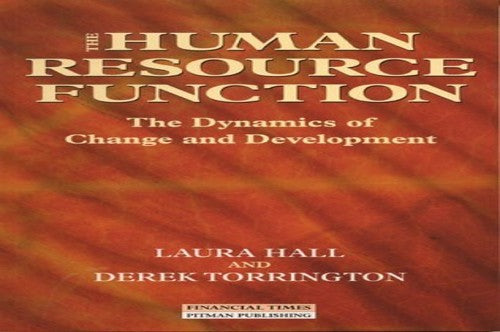 The Human Resource Function The Dynamics Of Change And Development
