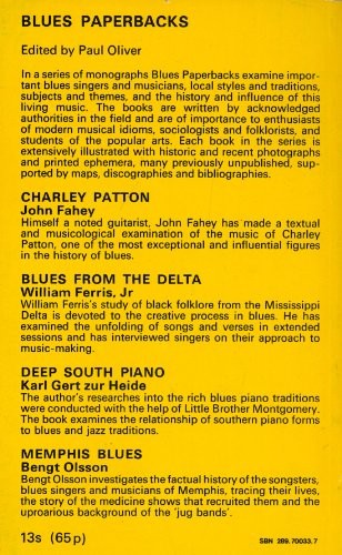 Memphis Blues (Blues Paperbacks)