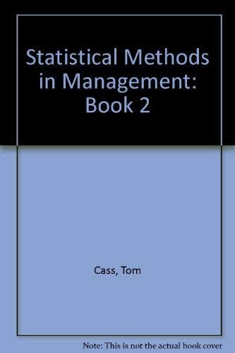 Statistical Methods in Management: Book 2